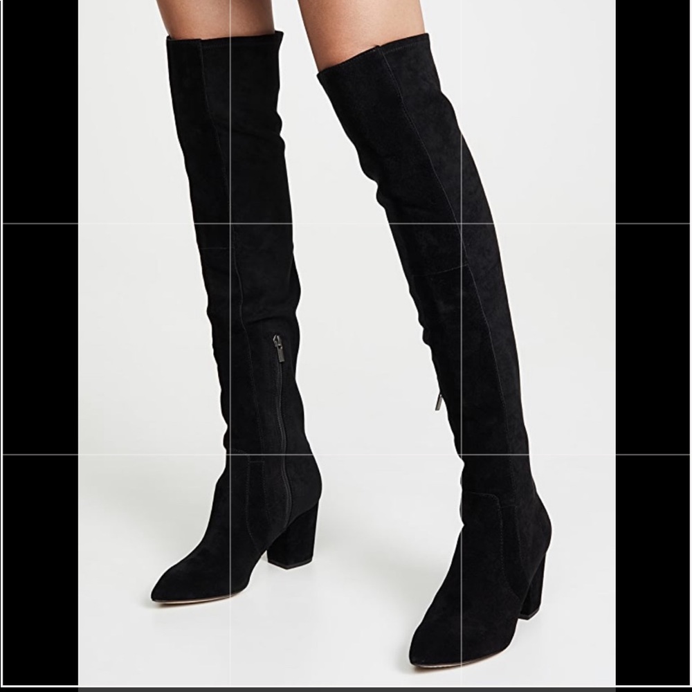 NWOT black Splendid suede thigh high boot
